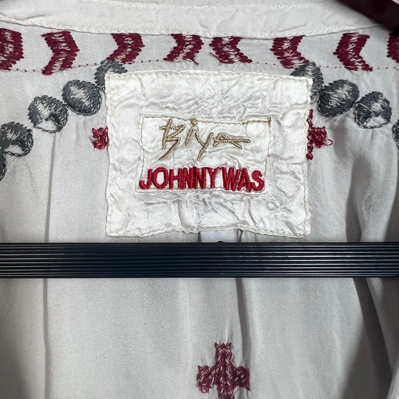 Johnny Was Biya Embroidered V-neckline 3/4 dolman Sleeve Tunic - Picture 8 of 10